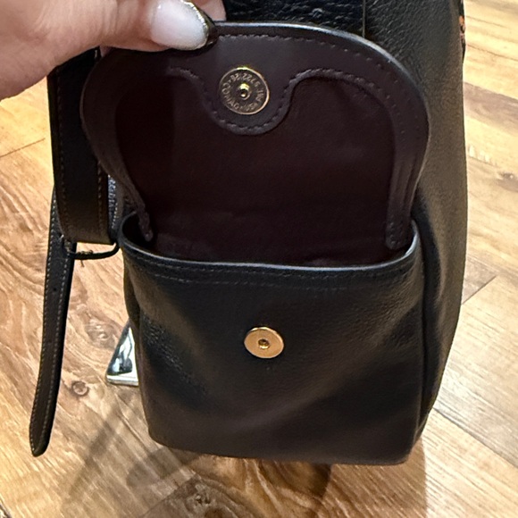 Coach “Pennie” Black Pebbled Leather Shoulder Bag (with Hang Tag & Twilly)(EUC) - Picture 7 of 17